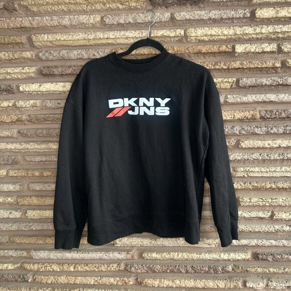DKNY Jeans Vintage 90s Black Sweatshirt Unisex Official Uniform of New York - Picture 4 of 5
